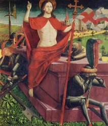 Die Auferstehung, vom Altarbild des heiligen Stephanus, ca. 1470